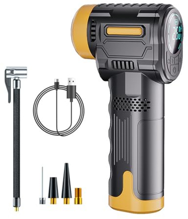 Portatile Gonfiatore Pneumatico Portatile Compressore D'aria Elettrico con Auto Stop LED per Auto Moto Biciclette Pneumatici Palline Nuoto Giocattoli