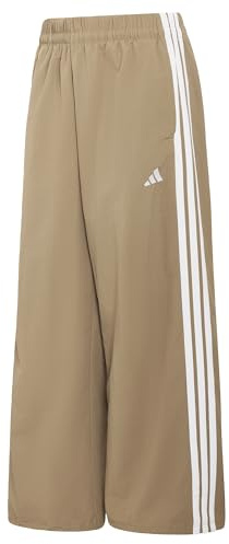adidas Damen Iconic Woven Wide Leg Trackpants with Bunjees Pants, Khaki Six, S
