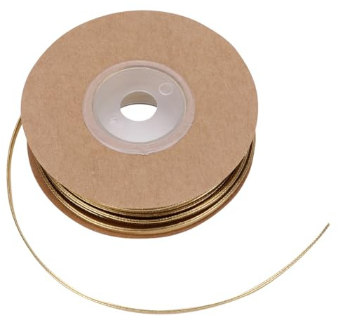 KOCKSHION Cordoncino in Pelle Dorato Metri per Creazione Gioielli Braccialetti e Collane Fai da Te Resistente e Morbido al Tatto per Filo Elastico e Lacci Cuoio Artigianali