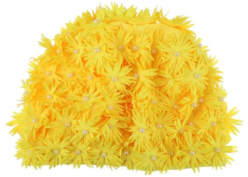 BELLIFFY Cuffia da Nuoto Donna con Design Floreale Cappello Piscina Traspirante e Protettivo per Capelli Lunghi Comfort e Stile Unico per Bagno e Nuoto