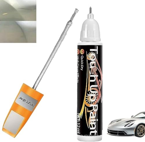 OliveBreeze Plastic Parts Refurbish Agent Lackstift Silber Metallic Auto,Auto Lackstift,Professioneller, schnelltrocknender Lackstift für präzise Kratzerreparatur an Autos, Anhängern und Motorrädern