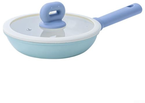 Poêle à frire en fonte pour intérieur et extérieur avec revêtement anti-adhésif 20 cm, 24 cm, 26 cm, poêle à frire en fer forgé, fond plat pour un chauffage uniforme, facile à nettoyer (poêle B +