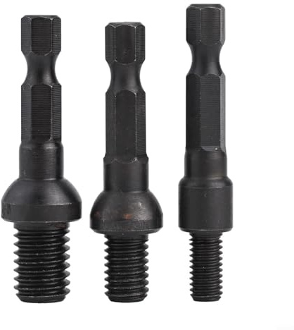 Vidonergy Juego de adaptadores de enchufe autorroscantes Cr-Mo para tuercas de inserción o pernos de suspensión, vástago hexagonal de 1/4 pulgadas, tamaños de rosca M6/M8/M10, herramienta de llave de