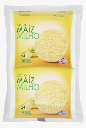 Tortitas de Maíz, Tortillas di Mais Croccanti, Senza Glutine, Gusto Formaggio, 120 Grammi, pack 5