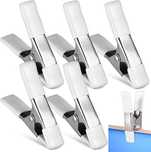 5 Pcs Spring Clamps 4 Inch Plastic Backdrop Stand Clamps Photography Heavy Duty Spring Clips White
