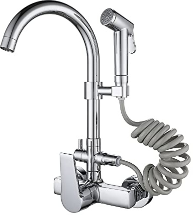 SJQKA In-Wand typ küchenarmatur multifunktionsspritzpistole waschbecken Becken waschbecken doppel Loch heiße und kalte Wasserhahn (Wand typ)