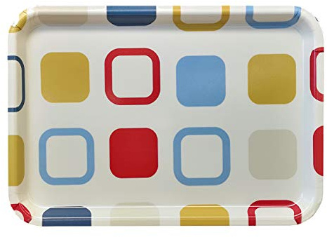 Staab's Tablett Serviertablett aus Melamin, 45 x 31 cm, Design Retro