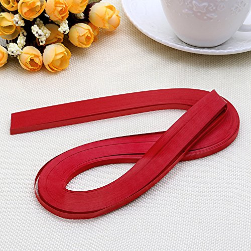 ruiruiNIE 120 Streifen Quilling Paper 5mm Breite Einfarbiges Origami-Papier DIY Hand Crafts Red