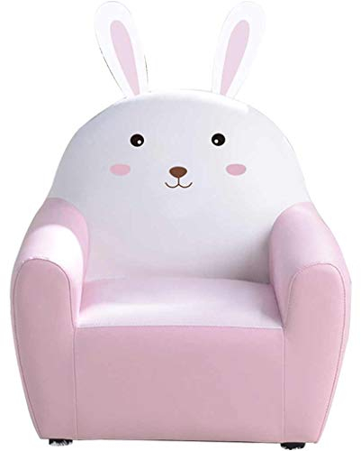 ZYCSKTL Niedliche Cartoon Tierform Mini Sofa Stuhl, Schlafzimmer Leseecke Junge Und Mädchen Prinzessin Rückenlehne Sessel, Geburtstagsgeschenk (Color : Pink A, Size : 52.5 * 42 * 52cm)