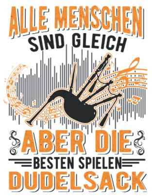 Dudelsack Notizbuch: Dudelsack Dudelsackspieler / 6x9 Zoll / 120 karierte Seiten Seiten