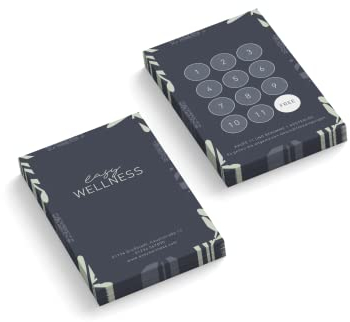 Bonuskarten personalisiert | Wellness | 2-seitig | Hochformat | blau | Menge zur Auswahl | Treuekarten | Stempelkarten | Nagelstudio | Fußpflege | Wellness | Kosmetik (50 Stück)