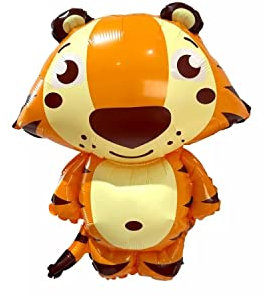 ZENZERO® - PALLONCINI per FESTA - Varie forme Animali - In Mylar per Elio o Aria - confezione da 1 pezzo di: (TIGRE)