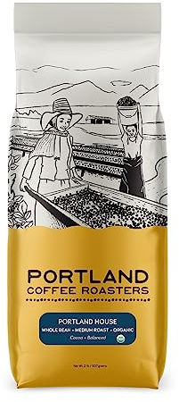 Portland Coffee Roasters, (Organic) Portland House, Whole Bean, Medium Roast, 32 oz