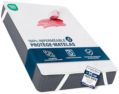 Coprimaterasso impermeabile, 150x190 cm, con 4 cinghie agli angoli