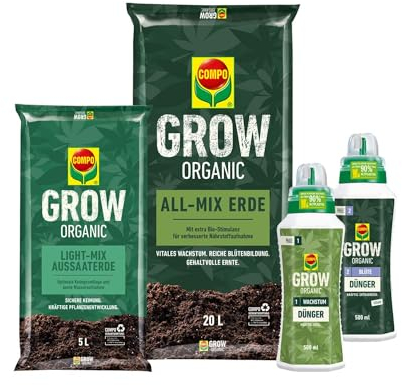 COMPO GROW Organic Box S für die Aussaat von Spezialkulturen im Indoor- & Outdoorbereich und eine optimale Wachstums- & Blütenphase Organisch (Small)