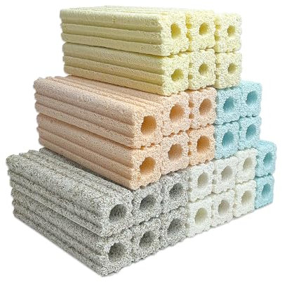 SHIGATSU Bio Aquarium Filter Media, 6.1”Long Ceramic Filter Bio Media for Saltwater and Freshwater Pond Fish Tank（30 pcs）