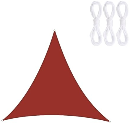 ENEN Vela Ombreggiante Impermeabile, Vele Ombreggianti Triangolare 3m/4m/5m/6m Tenda a Vela per Esterno Telo Tenda da Sole, Vela Ombreggiante per Giardino Terrazza (5x5x5m,Bordeaux)