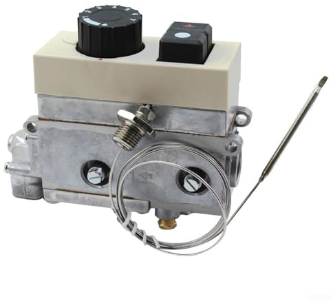 Oniissy 710 Gas Gas Temperatur Regelventil 120-200 Grad Celsius Thermostat, Gas-Feuersteuerungs-Sicherheitsventil für Gasgrill, Kamin, BBQ