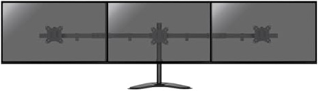 KIMEX - Support pour moniteurs PC - 3 écrans - Sens horizontal - 17-32 pouces - à poser -Inclinable, rotatif orientable - 015-1153