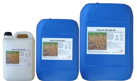Erbicida concentrato WeedX-80, ad alto contenuto di acido acetico per viottoli e infestanti… (10, Chilogrammi)