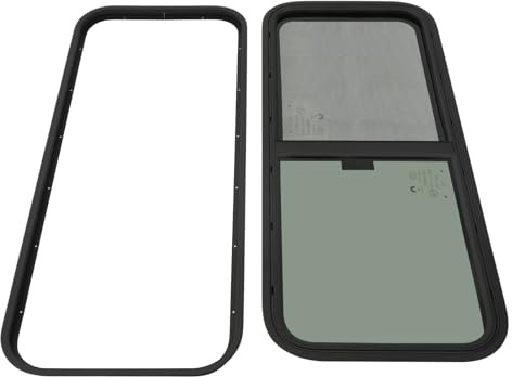 Fenêtre latérale pour caravane, fenêtre teintée coulissante pour camping-car, fenêtre coulissante pour caravane, fenêtre déployante pour camping-car, 1000 x 400 mm avec protection anti-insectes