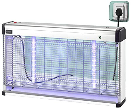 YYUINU 2500V Insektenvernichter, 2 IN 1 Insektenvernichter Elektrisch Mückenlampe, Insektenfalle Moskito Killer Mit UV-Lampe,Schlafzimmer Camping Garten,120m²,DX60