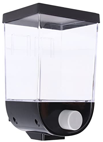 Bonbela Square Dry Food Dispenser Cereal Container Wall Mounted Grain Storage Container Laundry Bead Cereal Dispenser for Kitchen (1L)