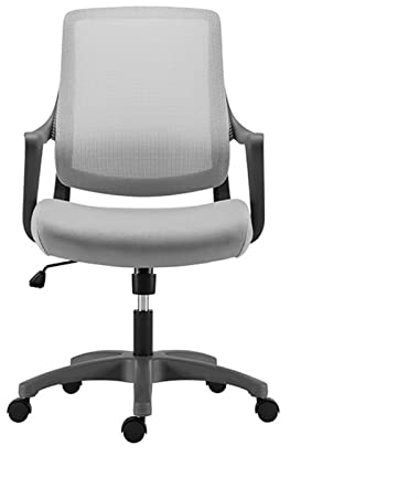 Bürostuhl Ergonomischer Schwarzer Netz-Bürostuhl mit mittlerer Rückenlehne, ergonomischer drehbarer Schreibtisch-Bürostuhl, Armlehnen mit Lordosenstütze, höhenverstellbare PC-Arbeitsstühle Schreibtisc