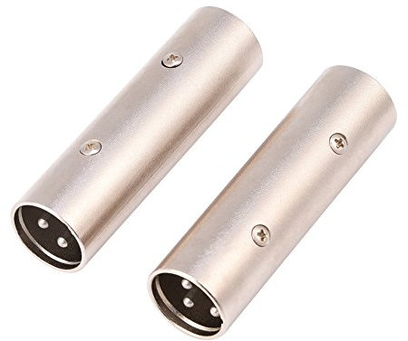 LIYJTK 3-pin XLR Male To Male Connector Audio Adapter Coupler Gender Changer for Microphone AMP Musical Equipment Accesory (2PCS)