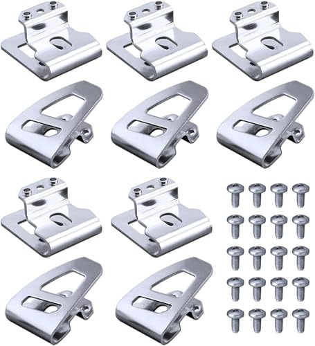 10x Belt Clip Hooks with Screws Compatible with Milwaukee M18 Tools Impact Driver Drills 2603-20 2603-22 2603-22CT 2604-20 2604-22 2604-22CT 2653-20 2653-22