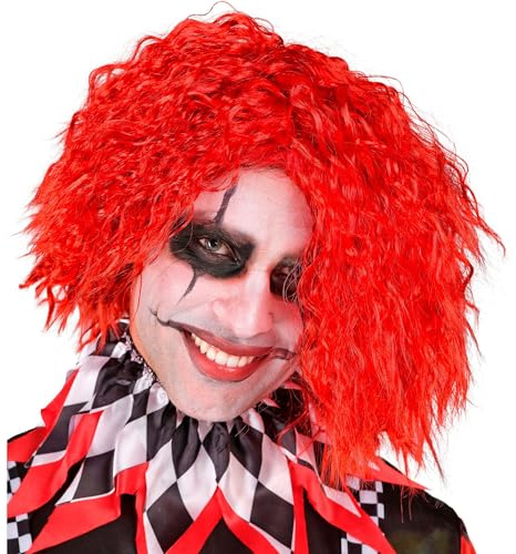 W WIDMANN MILANO Party Fashion - Killer Clown Perücke | Kunsthaar für Horror-Clown-Look, Kostümzubehör für Halloween & Karneval
