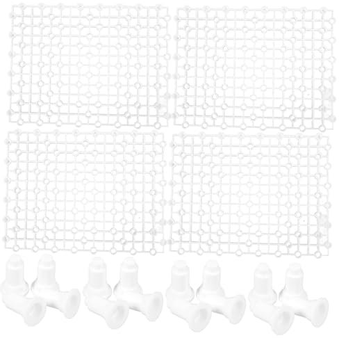 Toddmomy 4pcs Reusable Aquarium Filter Plates Fish Tank Bottom Grid Dividers Easy Installation and Ventilated Filtration Crate Structure