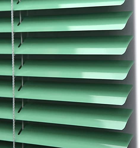 Jalousien aus Aluminium, 25 mm Lamellen, individuelle Größe, für Zuhause, Büro, Privatsphäre, Verdunkelung, Fensterblenden für Schlafzimmer, Badezimmer, 140 x 259 cm, Grün
