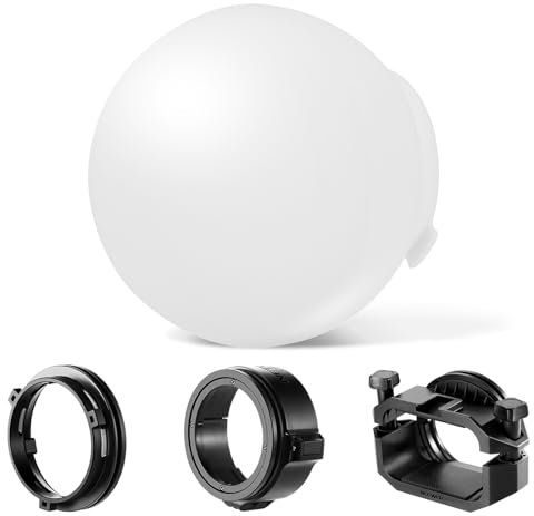 Neewer CRS6 Softbox Diffusion Dome with 3 Adapter Rings, Compatible with Godox V1 Z1 Z2 Round Head Flash and Square Speedlite Z760 and More, Mount for Video Light MS60B MS60C MS150B