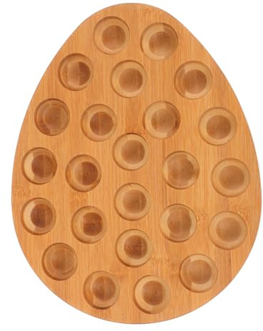 Vassoio Portauova in Legno per Frigorifero, Semplice | Forma Quadrata, Tocco Liscio e Confortevole, Design Pratico per Cucina e Tavolo