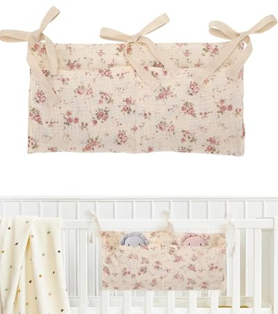 KGDUYC Borsa da Appendere per Lettino ，Organizer per Lettino Sacchetto di Immagazzinaggio Comodino Pannolino Organizzatore Organizer da Appendere Pannolini，porta pannolini，tasca portaoggetti