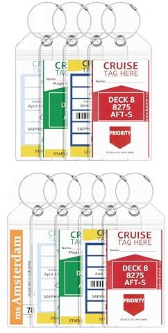 Kofferanhänger für Kreuzfahrt, XXL Cruise Gepäckanhänger(9 Pack, 19 * 11cm) | XXL Mein Schiff Cruise Luggage Tag, für Aida MSC Costa, Durchsichtig Schiffsreise Koffer Anhänger mit Schlüsselband