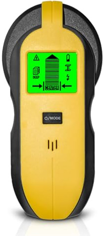 Eoutil Scanner mural 5 en 1 - Détecte les fils de bois, de métal et AC avec écran LCD HD et alarme audio, batterie incluse
