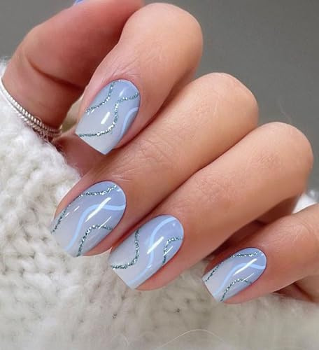 JMEOWIO Nagelfolie UV Härtend Farbverlauf French Tip UV Gel Nail Strips Nagelsticker Nagelaufkleber Nail Art Dekoration Nageldesign Zubehör