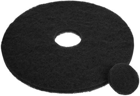 WEKAMOS Replaceable Floor Machine Pad Black Polishing Cleaning Mat for Hardwood Tiles Marble Efficient Multi Surface Floor Waxing and Polishing Cleaning Replacement