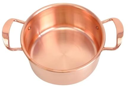 Uxsjakjsd Olla de Cobre para Sopa, Doble Asa, Antiadherente, Fácil de Limpiar, para Restaurantes, Cocinas Caseras