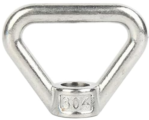 Violiica 304 Edelstahl Dreieckige Ringmutter M8 M10 M12 M14 Gewindegröße 4 Stück für Marine und Industrie