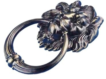 Llamador Puerta Entrada, Aldaba De Puerta Antigua 20 Cm Con Forma León, Ideal For Decorar El Hogar(Greenbronze)