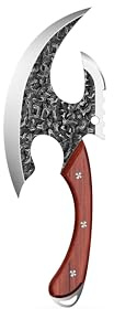 MDHANDD Handgeschmiedetes Metzgermesser & Kochmesser, Hackbeil für Knochen & Fleisch + Filetiermesser, Hackmesser für Camping BBQ Outdoor Küche