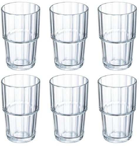 Arcoroc ARC 60440 Norvege dricksglas, vattenglas, juiceglas, 270 ml, glas, transparent, 6 stycken