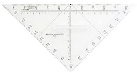 Aristo - Squadra nautica in Plexiglas, 22,5 mm, trasparente