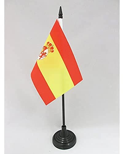 AZ FLAG Drapeau de Table Espagne Restauration bourbonienne 15x10 cm | Espagne Restauration bourbonienne 1785-1931 Usage intérieur Drapeau de bureau espagnol ancien polyester 100D