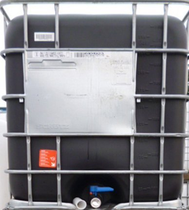 Hofer24 1000-Liter-IBC-Container-Tank-Regentonne-Schwarz-NEU-1B-Gitterbox-und-Palette