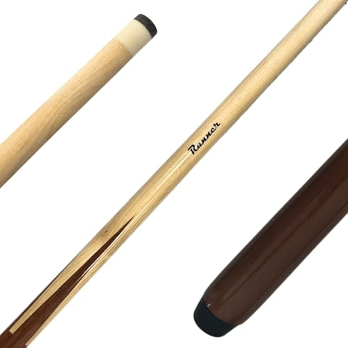 Winsport einteiliger Billard Queue Runner, Profi Pool Cue aus Ahornholz, Billardqueue, 145 cm, 13 mm Profi Klebeleder, Pool Cue Stick für zuhause, Gastronomie und Jugendeinrichtungen