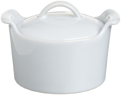 TOGNANA Mininova 13 cm-Mini casseruola in Ceramica, Linea Corpo con Coperchio, Colore: Nero Avorio